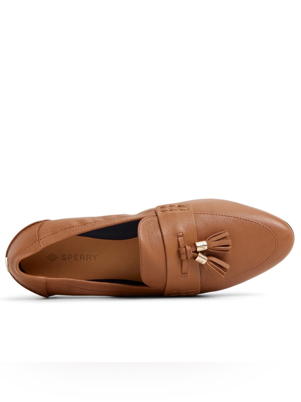 NIB Sperry Cognac Leather Cora Loafer, Size 8.5